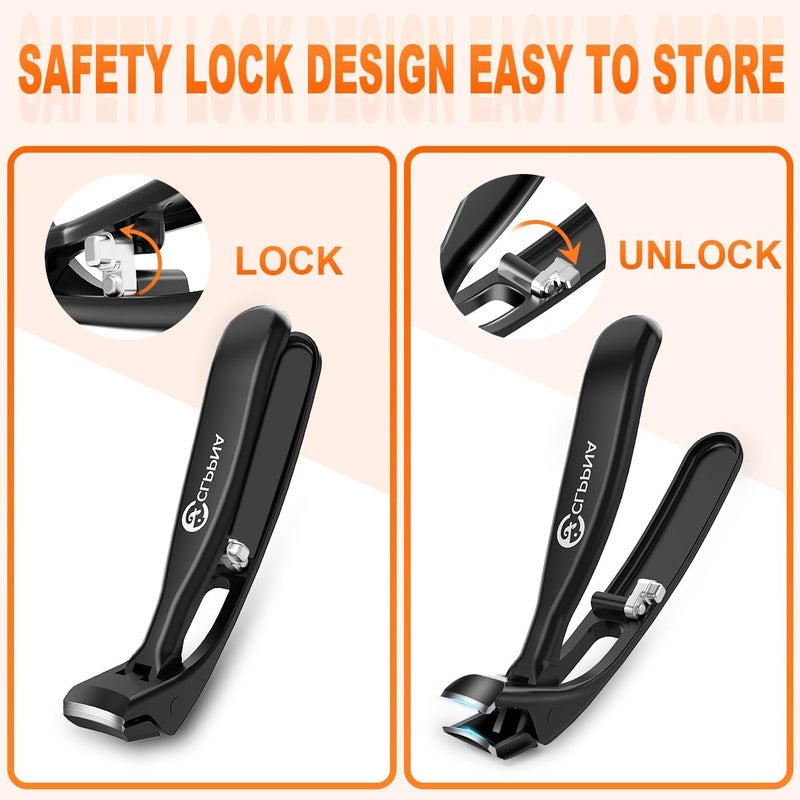CLPPNA Toenail Clippers for Seniors, 2026 Upgrade Angled Head Nail Clippers for Men with Catcher, Ergonomic Toenails Clipper for Thick Toenails Long Handle, Sharp Wide Jaw Fingernail Clippers Adult - Image 4